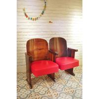 Cadeira Poltrona De Cinema Dupla - Antiga Restaurada - Cimo comprar usado  Brasil 