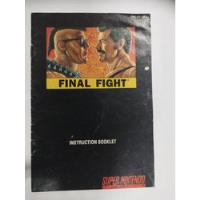 Manual Final Fight Original Em Bom Estado Snes Luta Capcom comprar usado  Brasil 