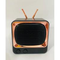 Caixa De Som Bluetooth Radio Tv Retro Vintage Dw02 Preta, usado comprar usado  Brasil 