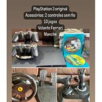 Playstation 3 Original + Kit Volante Ferrari Completo. comprar usado  Brasil 
