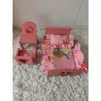 Dormitório Quarto Rosa Boneca Pequena Mini Doll Artesanal  comprar usado  Brasil 