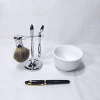 Beleza Cuidados Kit Luxo C/suporte Inox,pincel,cumbuca Louça comprar usado  Brasil 