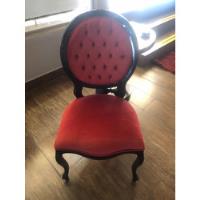 Usado, Cadeira Clássica Lava Preto E Estofado Vermelho De Veludo comprar usado  Brasil 
