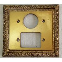 Espelho Ouro 4x4 P/3 Interruptor +1 Tomada Redonda Antiga comprar usado  Brasil 