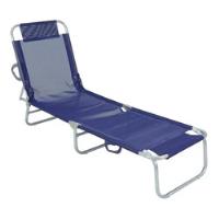 Cadeira Espreguiçadeira Em Textilene E Alumínio Azul Marinho comprar usado  Brasil 
