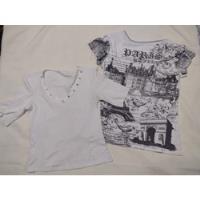2 Camisetas Brancas Femininas Tam P Usadas comprar usado  Brasil 