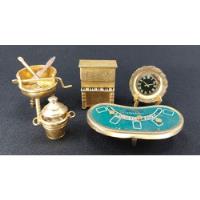 18050 Imperdível!!! Cinco Miniaturas Douradas Para Coleção comprar usado  Brasil 