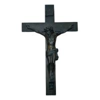 Crucifixo Antigo Com Jesus Cristo E Cruz Em Bronze 55cm   comprar usado  Brasil 