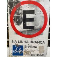 Placa Sinalização Trânsito São Paulo Antiga Usado Refletiva, usado comprar usado  Brasil 