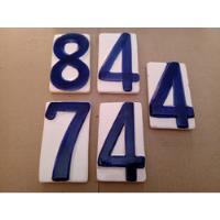 Número De Fachada Azul Em Porcelana Medida 10,5x6,5x1,5 Cms. comprar usado  Brasil 