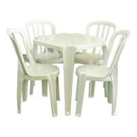 Conjunto De Mesa E Cadeiras Bistrô Branco comprar usado  Brasil 