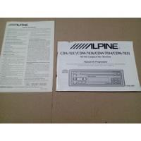 Manual Proprietário Alpine Cda-7837/cdm-7836/cdm-7834/ 7833 comprar usado  Brasil 