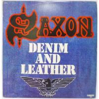 Lp Disco Saxon - Denim And Leather comprar usado  Brasil 