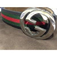 Usado, Cinto Gucci Belt Gg Buckle Black Red Green Stripe Original comprar usado  Brasil 