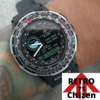 Usado, Relógio Citizen Wingman 8945 Black Edition Raro Anos 80   comprar usado  Brasil 