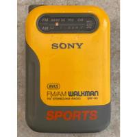 Walkman Sony Sport Amarelo Portátil Rádio Antigo Usado, usado comprar usado  Brasil 