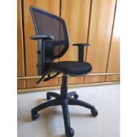 Usado, Cadeira De Escritório Giratória Preta Rodinhas E Ergonômica comprar usado  Brasil 