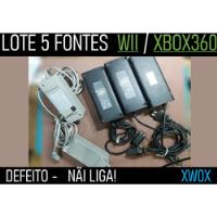 Lote Defeito  - 5 Fonte Xbox 360 Fat Wii Sucata - Xw0x comprar usado  Brasil 
