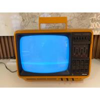 Tv Televisão Antiga Philips Portátil - Laranja comprar usado  Brasil 