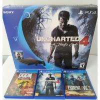 Playstation 4 Slim 500 Gb Edição Especial Uncharted + 2 Controles + 3 Jogos Físicos Resident Evil God Of War Doom Na Caixa comprar usado  Brasil 