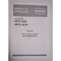 Manual De Instruções Operações Televisor Cce Hps 14r Hps 20r comprar usado  Brasil 