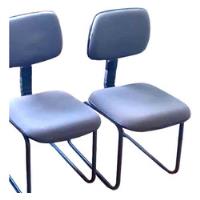 02 Cadeiras Preta Palito Fixas Espera Secretária Usada Sp, usado comprar usado  Brasil 