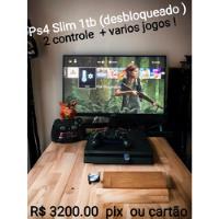 Ps4 Slim 1 Tb + 2 Controle + Vários Brindes (gold Hen) comprar usado  Brasil 