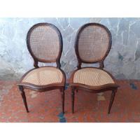 2 Cadeiras Medalhão De Madeira Com Palhinha Nova No Acento, usado comprar usado  Brasil 