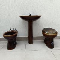Usado, Conjunto De Banheiro Deca Vintage Vaso, Bidê E Pia C/ Coluna comprar usado  Brasil 