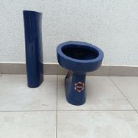Conjunto De Banheiro Deca Vintage Azul, usado comprar usado  Brasil 