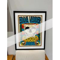 Quadro Pôster Eddie Vedder Pearl Jam Autografado Show Brasil comprar usado  Brasil 