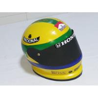 Cofre Mini Capacete Ayrton Senna Feitoem Fibra De Vidro 13cm, usado comprar usado  Brasil 