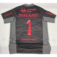 Camisa Jogo Flamengo Preta Diego Alves 1 G 2021 comprar usado  Brasil 