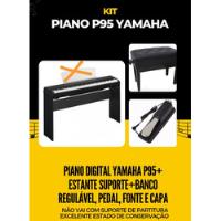 Usado, Piano Eletrônico Yamaha P95 Com Estante Suporte, Pedal,fonte comprar usado  Brasil 