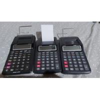 Kit 3 Calculadoras Com Bobina Casio S/ Fonte Cor Preto comprar usado  Brasil 