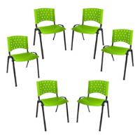 Usado, 6 Cadeiras Iso Fixa Empilhável Para Recepção Salão Auditório comprar usado  Brasil 