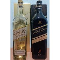 2 Garrafas Vazias De Whisky 1 Gold E Double Black  comprar usado  Brasil 