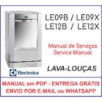 Manual Técnico Serviço Lava Louça Electrolux Le09b - Le12b  comprar usado  Brasil 