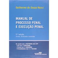 Manual De Processo Penal E Execução Penal De Guilherme De Souza Pela Revista Dos Tribunais (2008) comprar usado  Brasil 