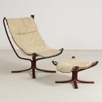 Poltrona Falcon Chair Sigurd Ressell Banqueta Design Anos 60 comprar usado  Brasil 