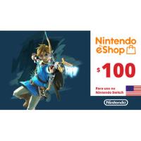 Cartão Nintendo 3ds Wiiu Switch Eshop Ecash $100 Dolares Usa comprar usado  Brasil 
