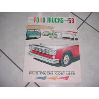 Folder Ford F100 F350 F600 Pickup Ranchero 58 1958 comprar usado  Brasil 
