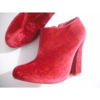 Sapato Bota Veludo Vermelho 37 Usado Bom Estado Top Vision comprar usado  Brasil 