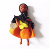 Boneca Africana Feito França Traje Típico Feito Mão 22cm comprar usado  Brasil 
