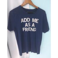 Zara Man Basic Camiseta Add Me As A Friend Tam. M Masculina  comprar usado  Brasil 