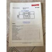 Usado, Manual De Serviço Sanyo Mini Component System Dc-f400 comprar usado  Brasil 