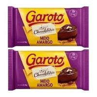 Kit 2 Cobertura Barra Chocolate Meio Amargo 2,1kg - Garoto comprar usado  Brasil 
